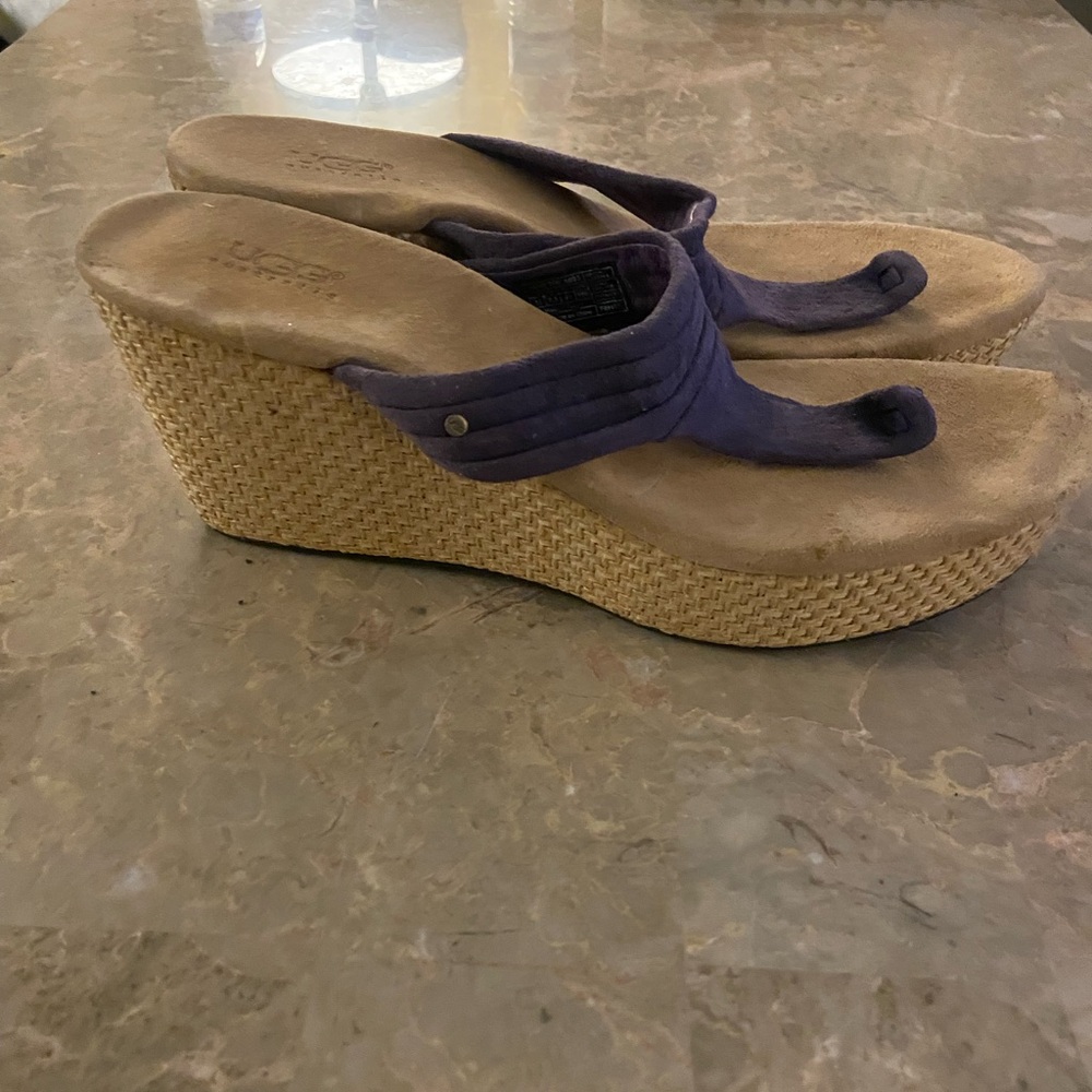 Purple Wedge Sandals